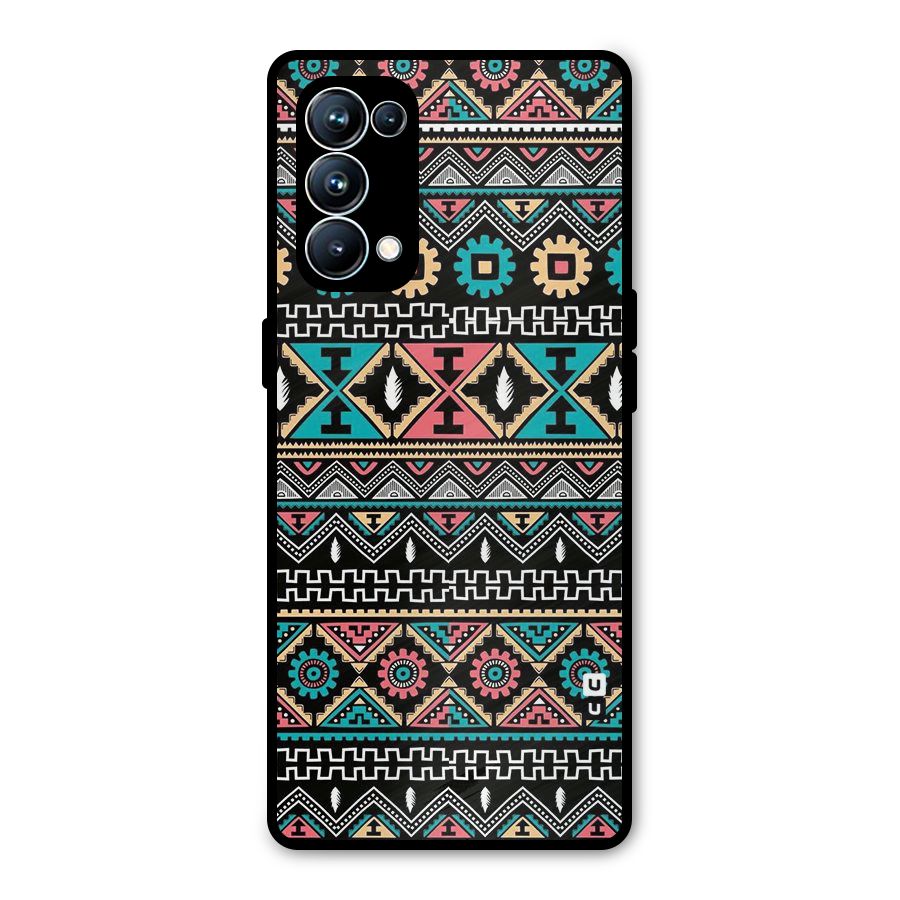 Aztec Beautiful Creativity Metal Back Case for Oppo Reno5 Pro 5G