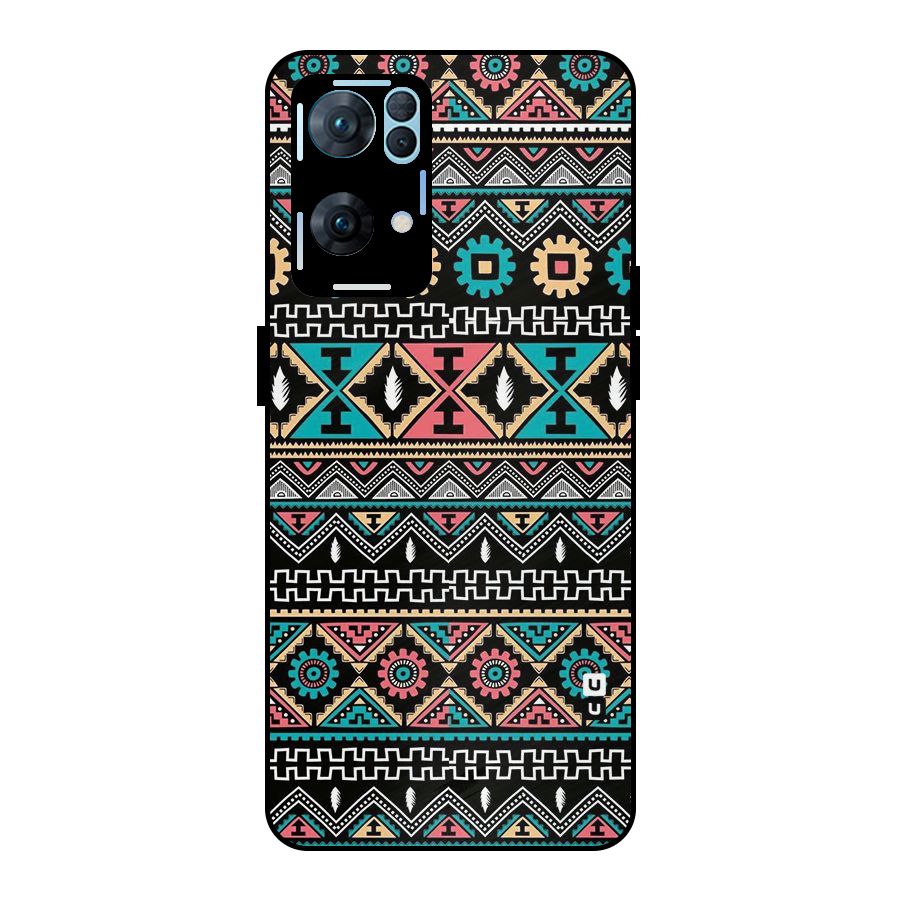 Aztec Beautiful Creativity Metal Back Case for Oppo Reno7 Pro 5G