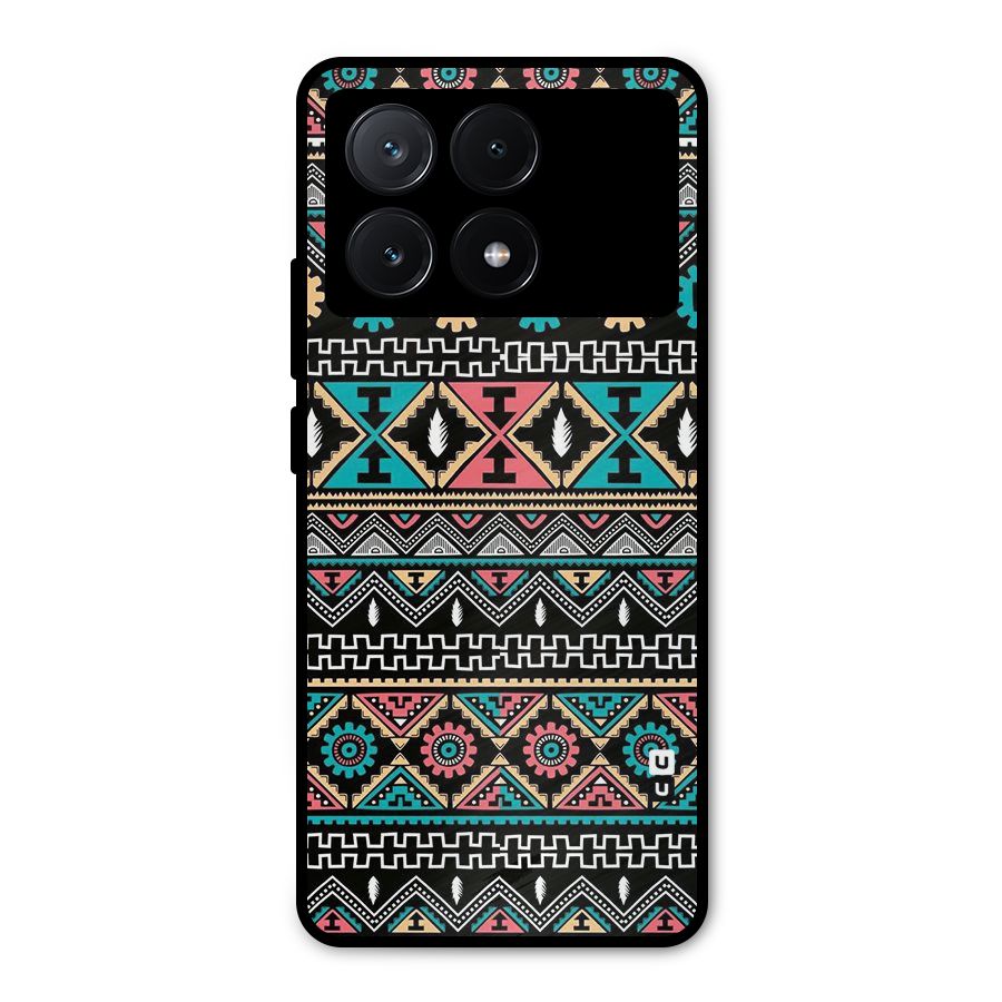 Aztec Beautiful Creativity Metal Back Case for Poco X6 Pro