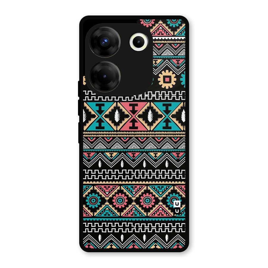 Aztec Beautiful Creativity Metal Back Case for Tecno Camon 20 Pro