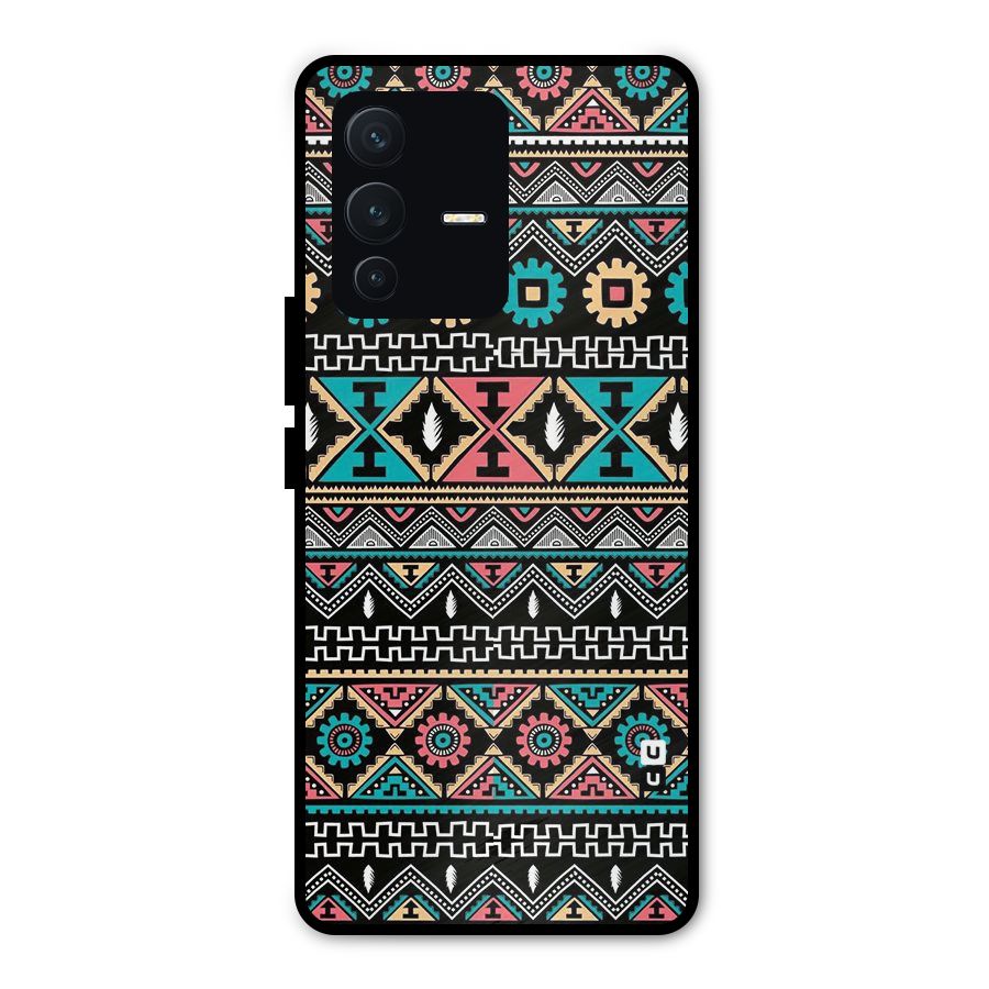 Aztec Beautiful Creativity Metal Back Case for Vivo V23 Pro