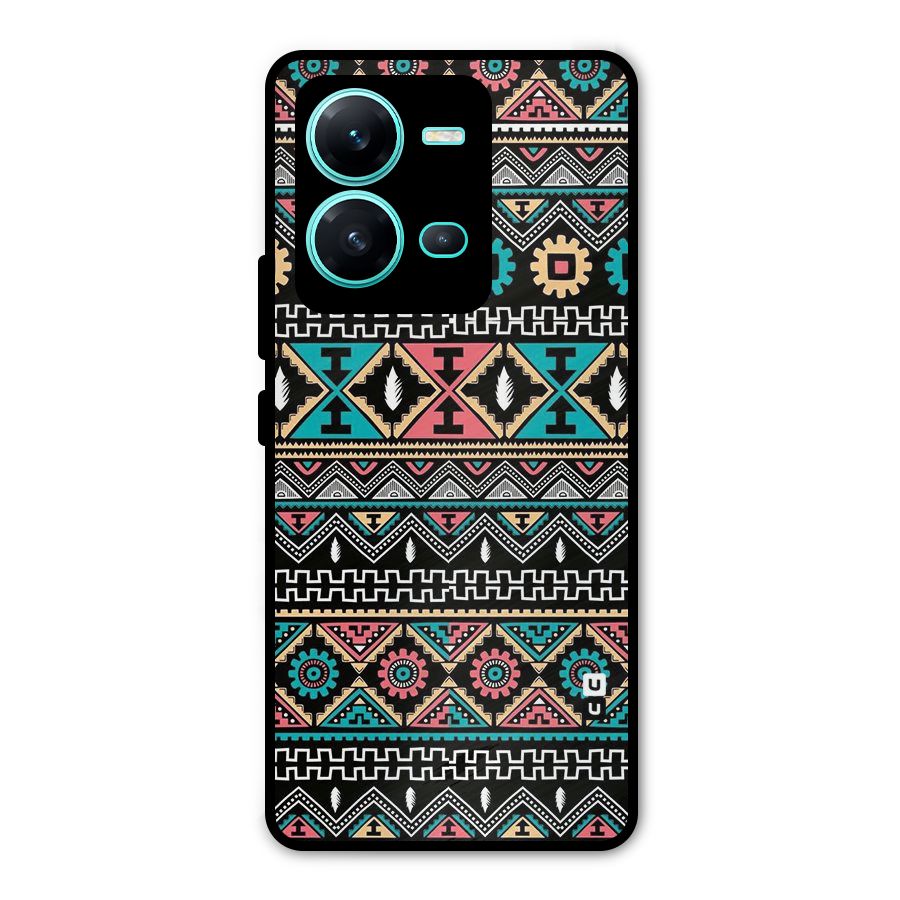 Aztec Beautiful Creativity Metal Back Case for Vivo V25