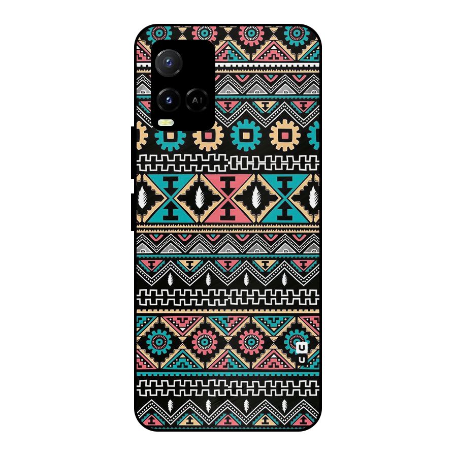 Aztec Beautiful Creativity Metal Back Case for Vivo Y33s