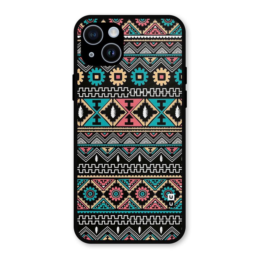 Aztec Beautiful Creativity Metal Back Case for iPhone 14