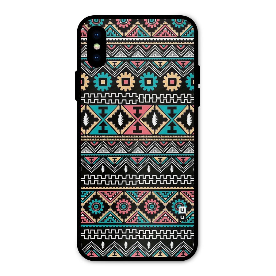Aztec Beautiful Creativity Metal Back Case for iPhone X