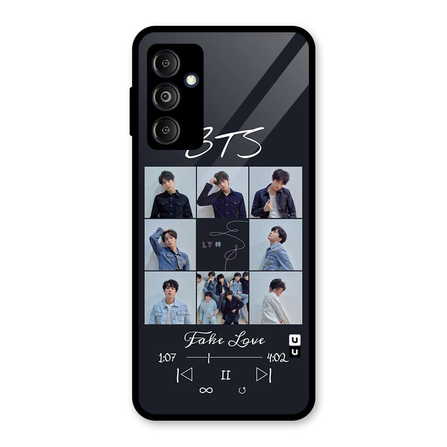 BTS Fake Love Glass Back Case for Galaxy M14 5G