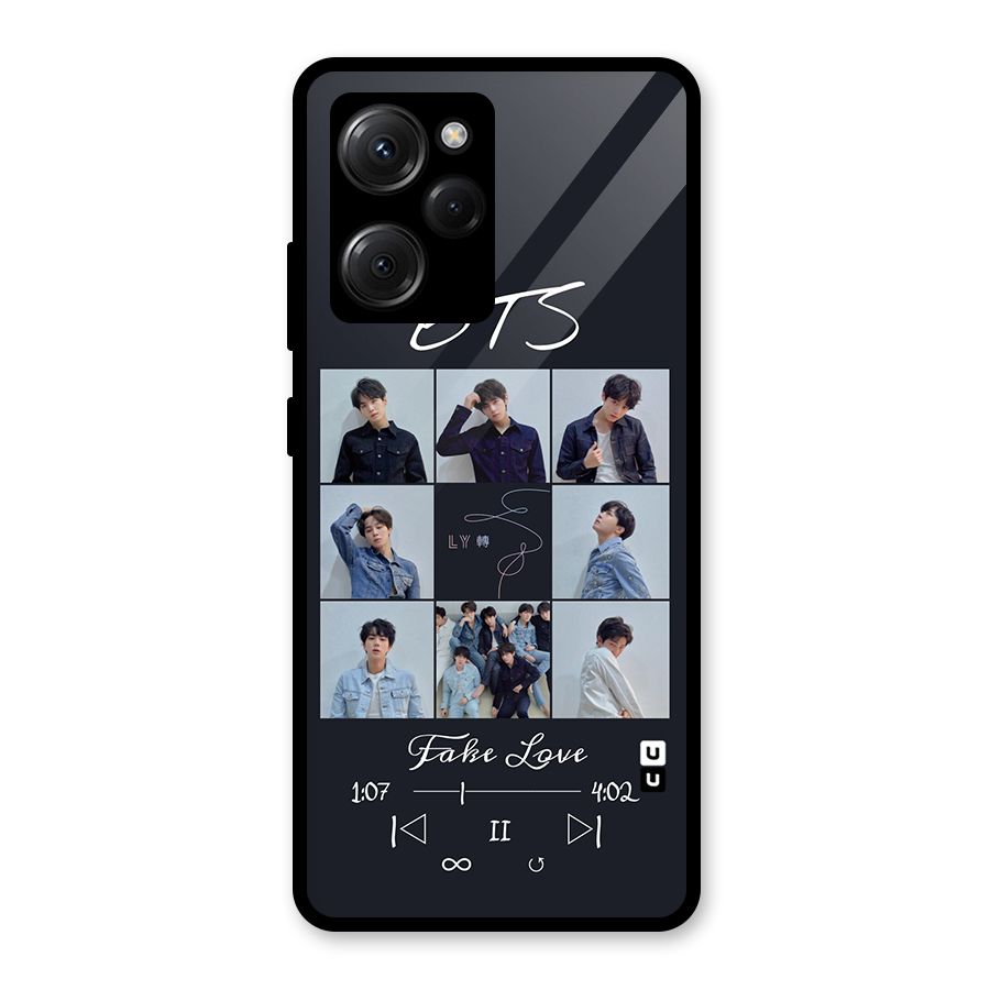 BTS Fake Love Glass Back Case for Poco X5 Pro
