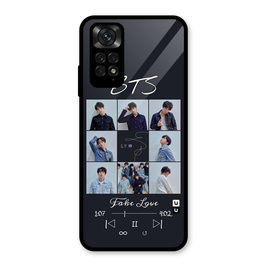 BTS Fake Love Glass Back Case for Redmi Note 11S