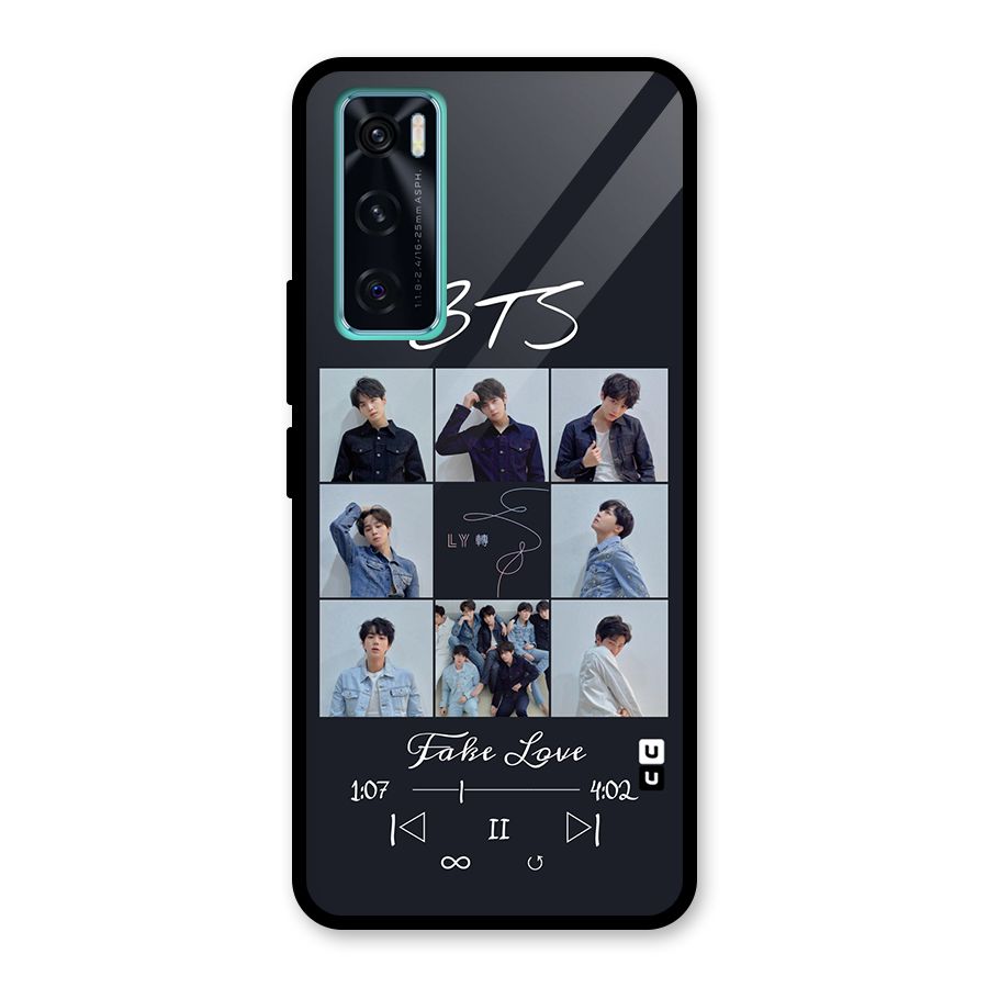 BTS Fake Love Glass Back Case for Vivo V20 SE