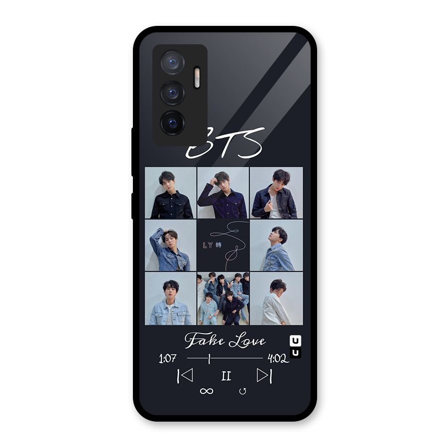 BTS Fake Love Glass Back Case for Vivo V23e