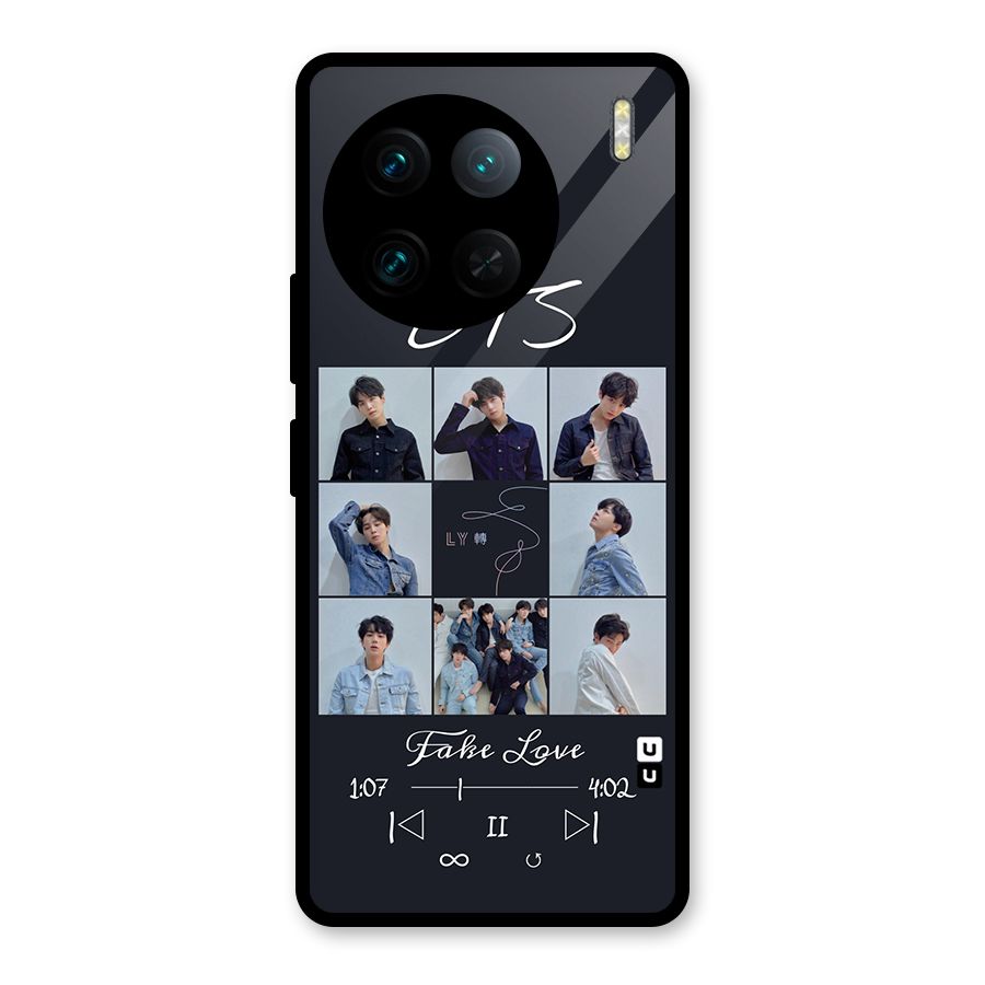 BTS Fake Love Glass Back Case for Vivo X90 Pro