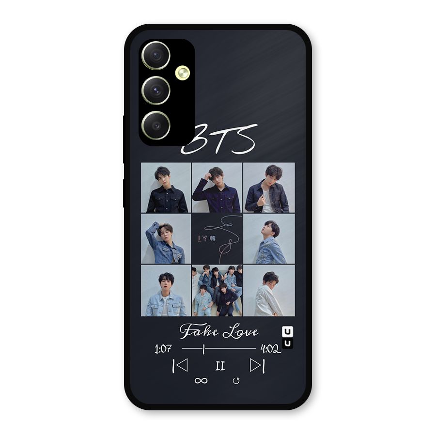 BTS Fake Love Metal Back Case for Galaxy A34