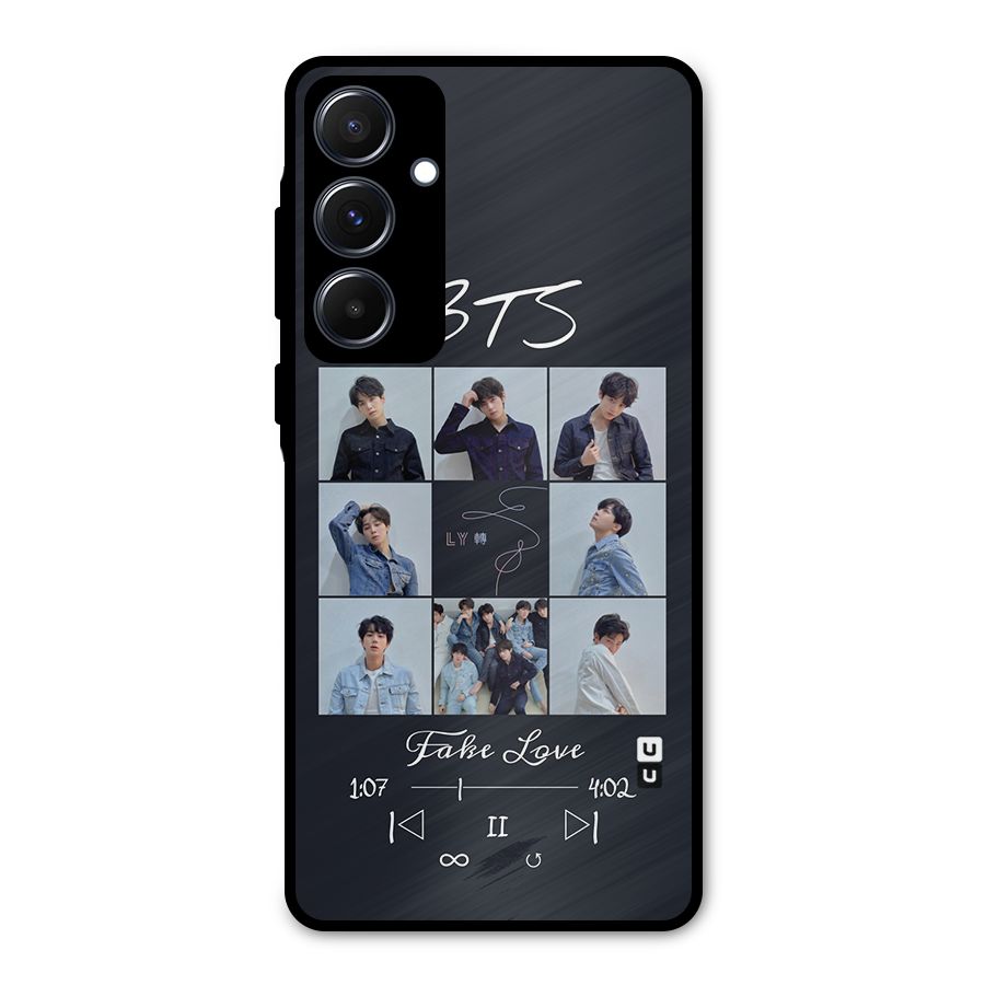 BTS Fake Love Metal Back Case for Galaxy A55