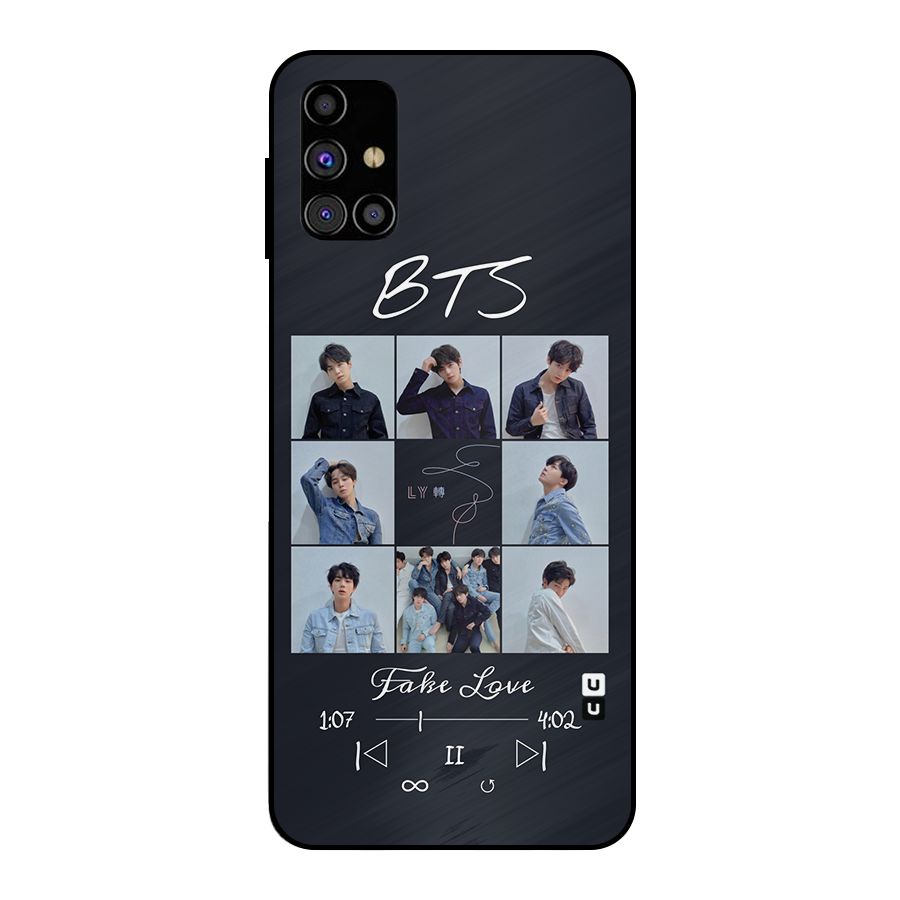 BTS Fake Love Metal Back Case for Galaxy M31s