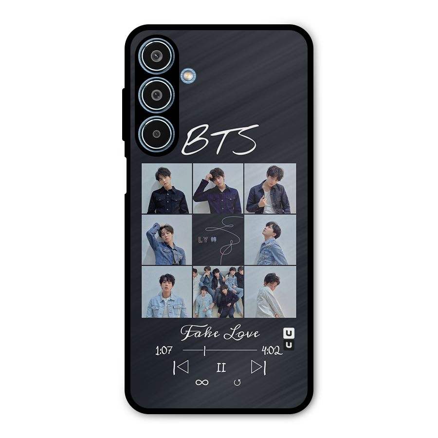 BTS Fake Love Metal Back Case for Galaxy M35