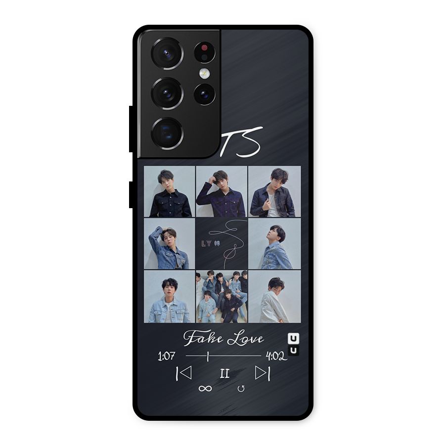 BTS Fake Love Metal Back Case for Galaxy S21 Ultra 5G