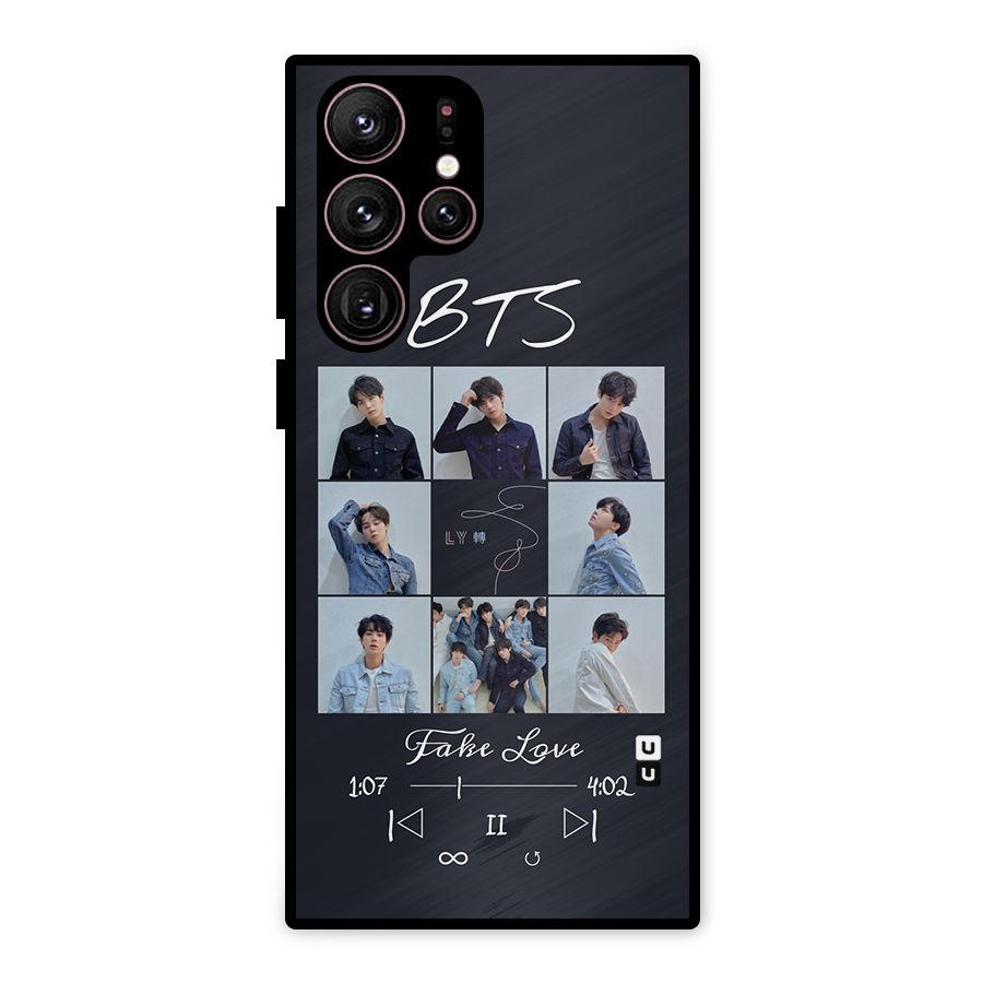 BTS Fake Love Metal Back Case for Galaxy S22 Ultra 5G