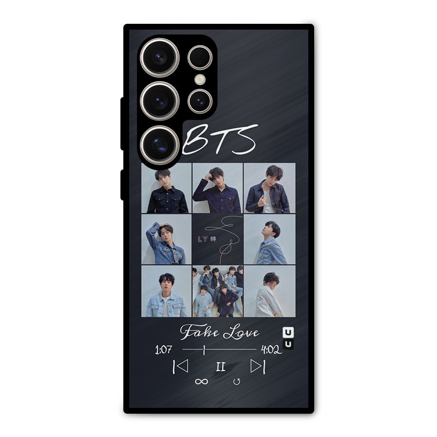 BTS Fake Love Metal Back Case for Galaxy S24 Ultra