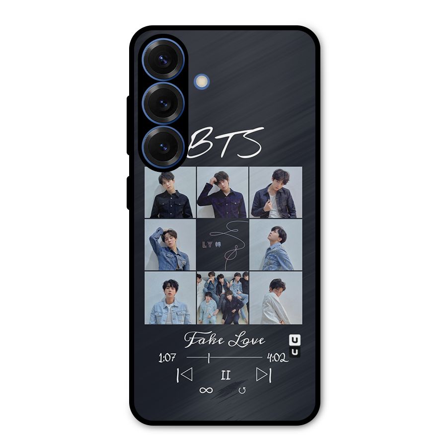 BTS Fake Love Metal Back Case for Galaxy S25