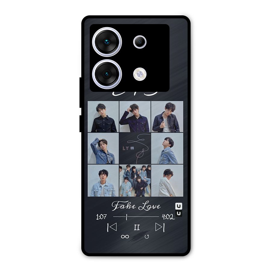 BTS Fake Love Metal Back Case for Infinix Zero 30 5G