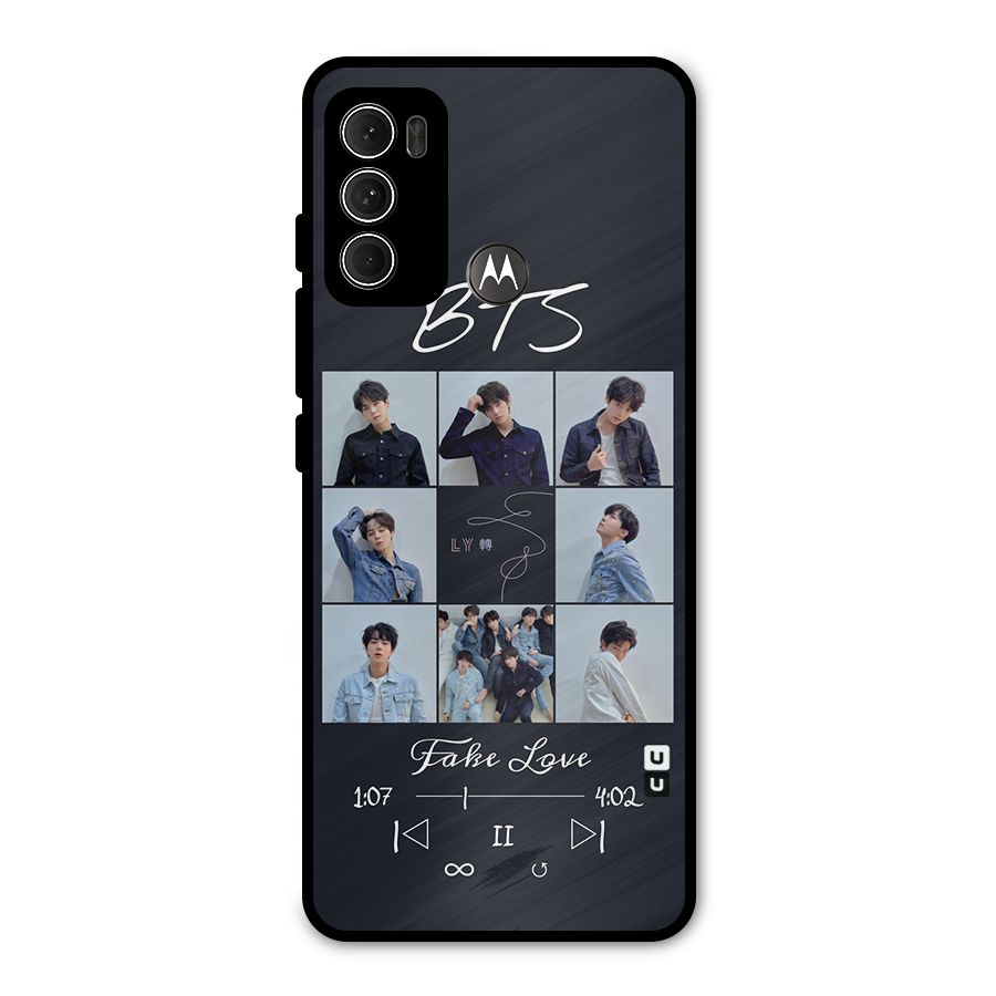 BTS Fake Love Metal Back Case for Moto G60