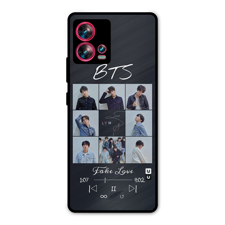BTS Fake Love Metal Back Case for Motorola Edge 30 Fusion