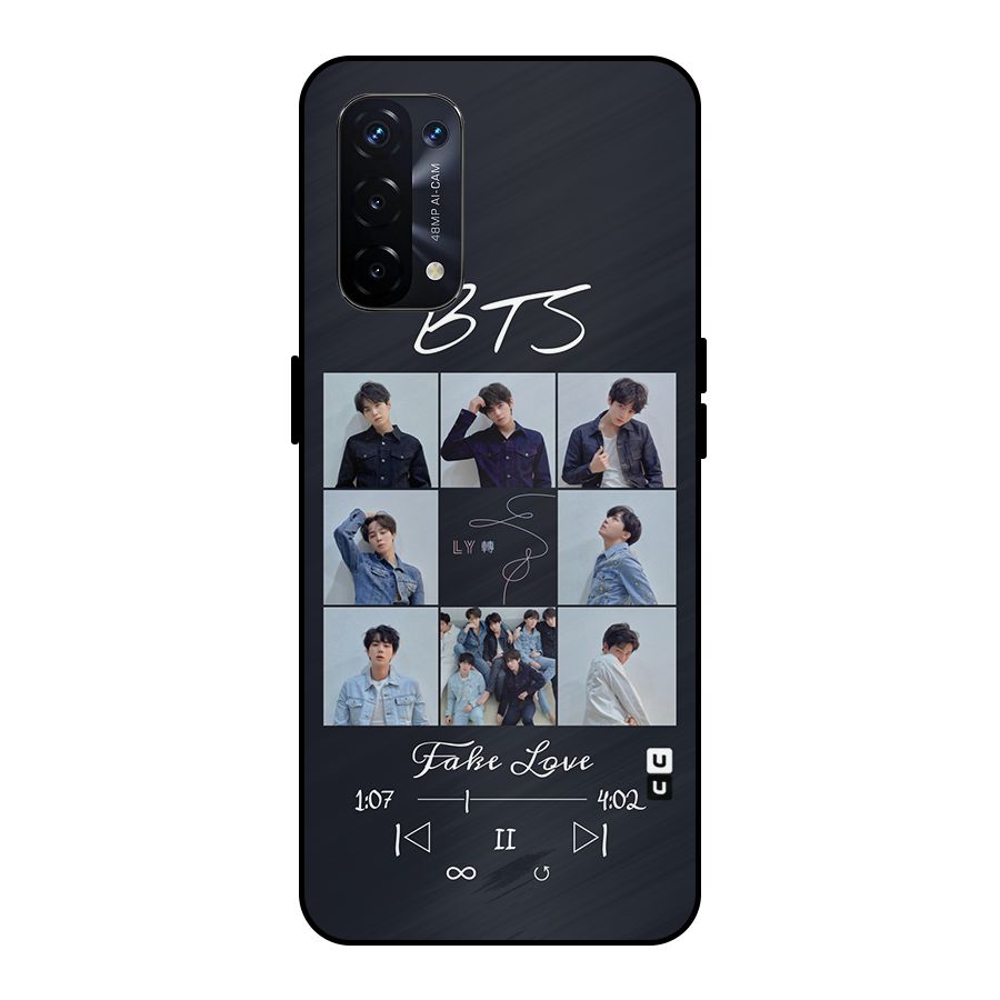 BTS Fake Love Metal Back Case for Oppo A74 5G