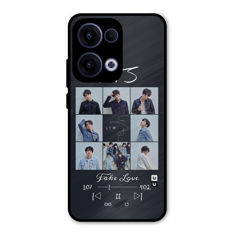 BTS Fake Love Metal Back Case for Oppo Reno13