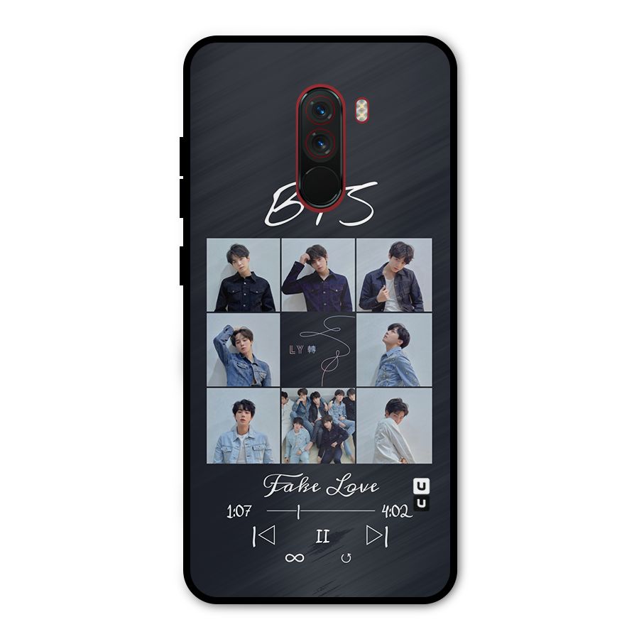 BTS Fake Love Metal Back Case for Poco F1