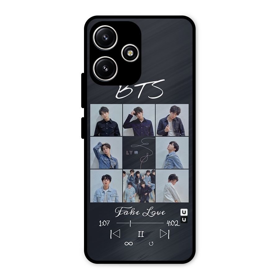 BTS Fake Love Metal Back Case for Poco M6 Pro