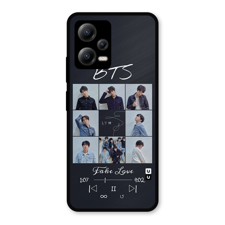 BTS Fake Love Metal Back Case for Poco X5