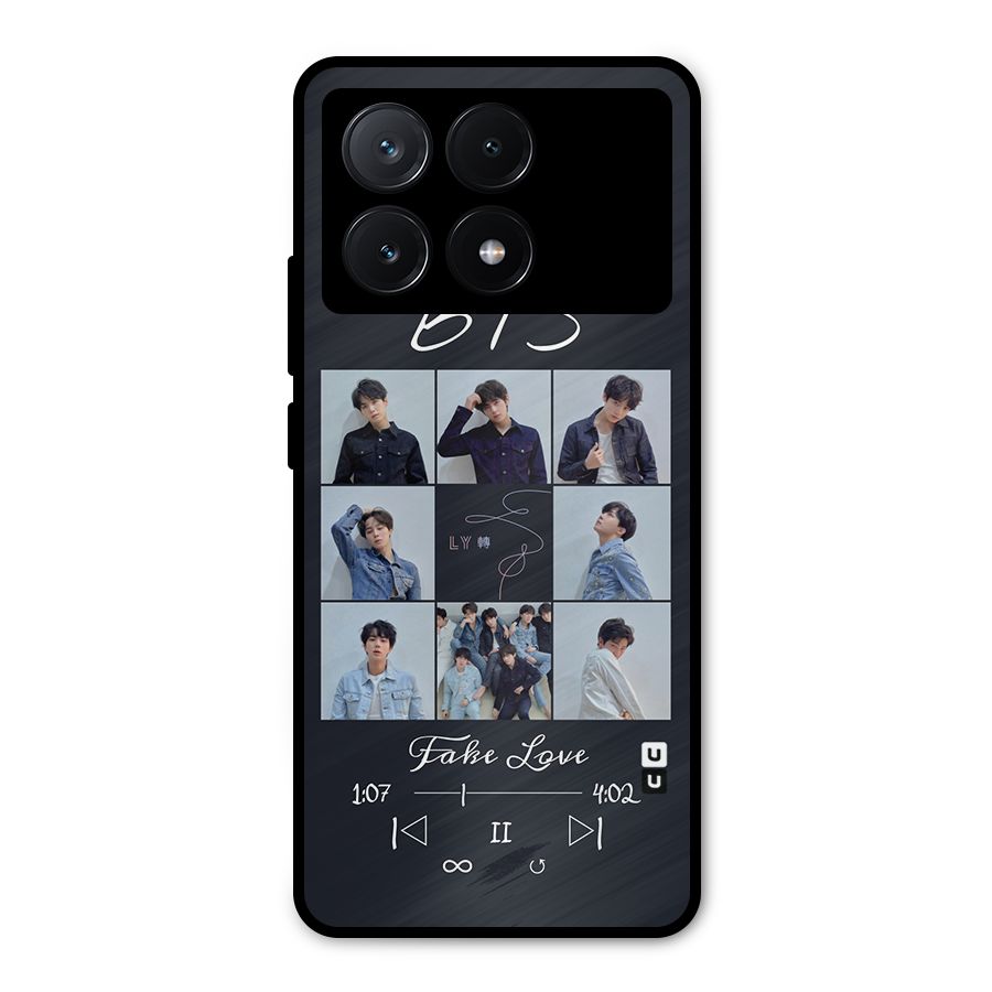 BTS Fake Love Metal Back Case for Poco X6 Pro