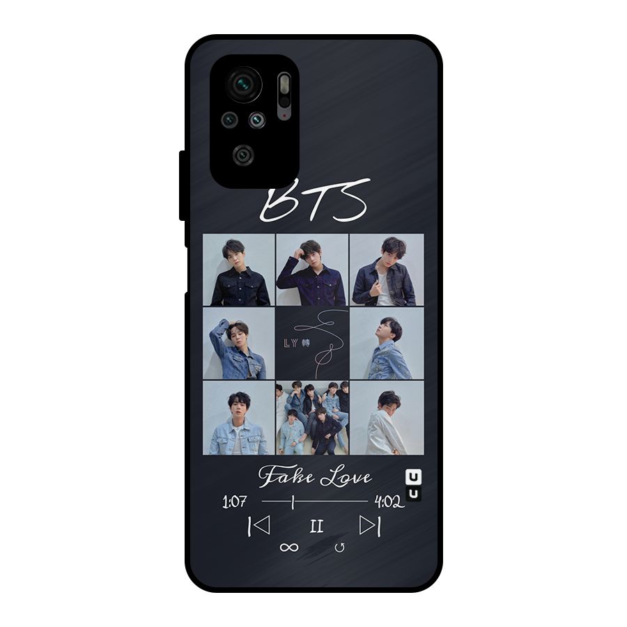 BTS Fake Love Metal Back Case for Redmi Note 10S