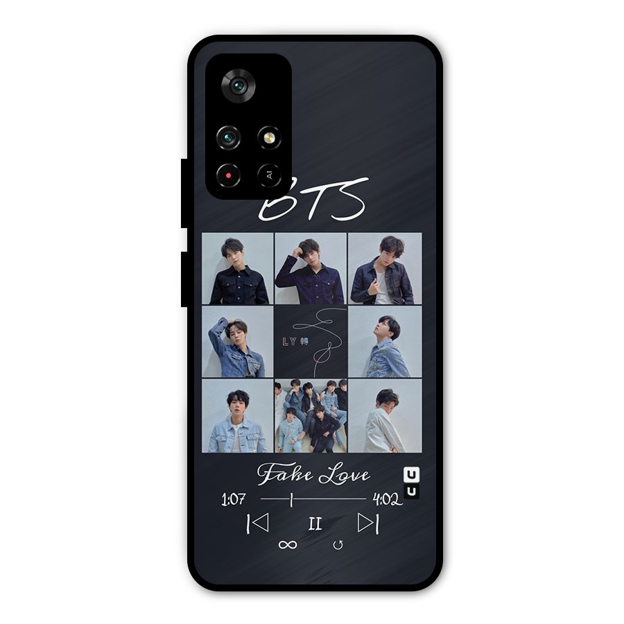 BTS Fake Love Metal Back Case for Redmi Note 11T 5G