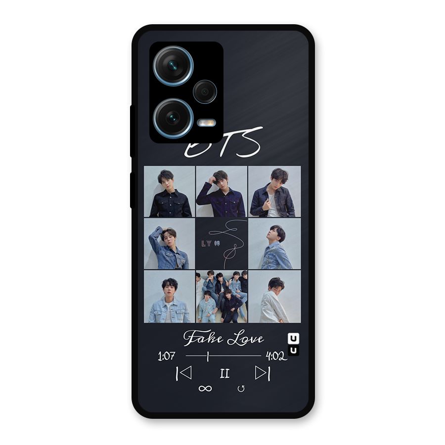 BTS Fake Love Metal Back Case for Redmi Note 12 Pro Plus 5G