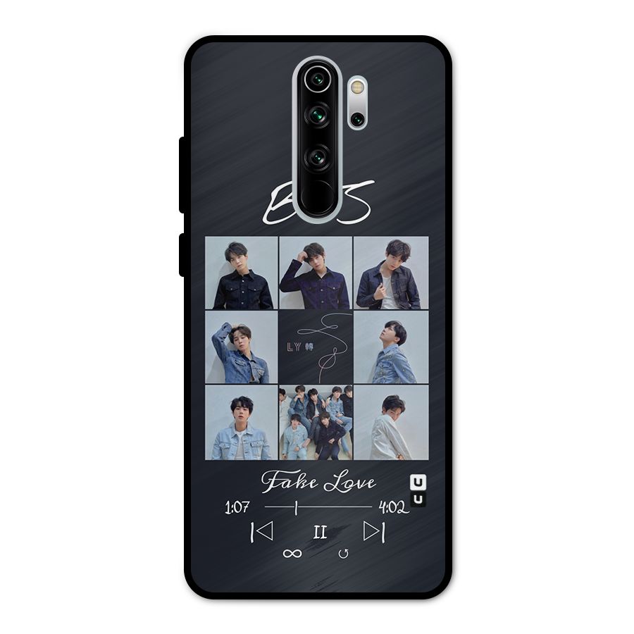 BTS Fake Love Metal Back Case for Redmi Note 8 Pro