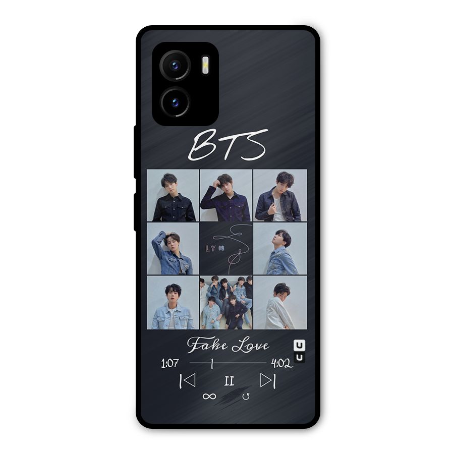 BTS Fake Love Metal Back Case for Vivo Y15s