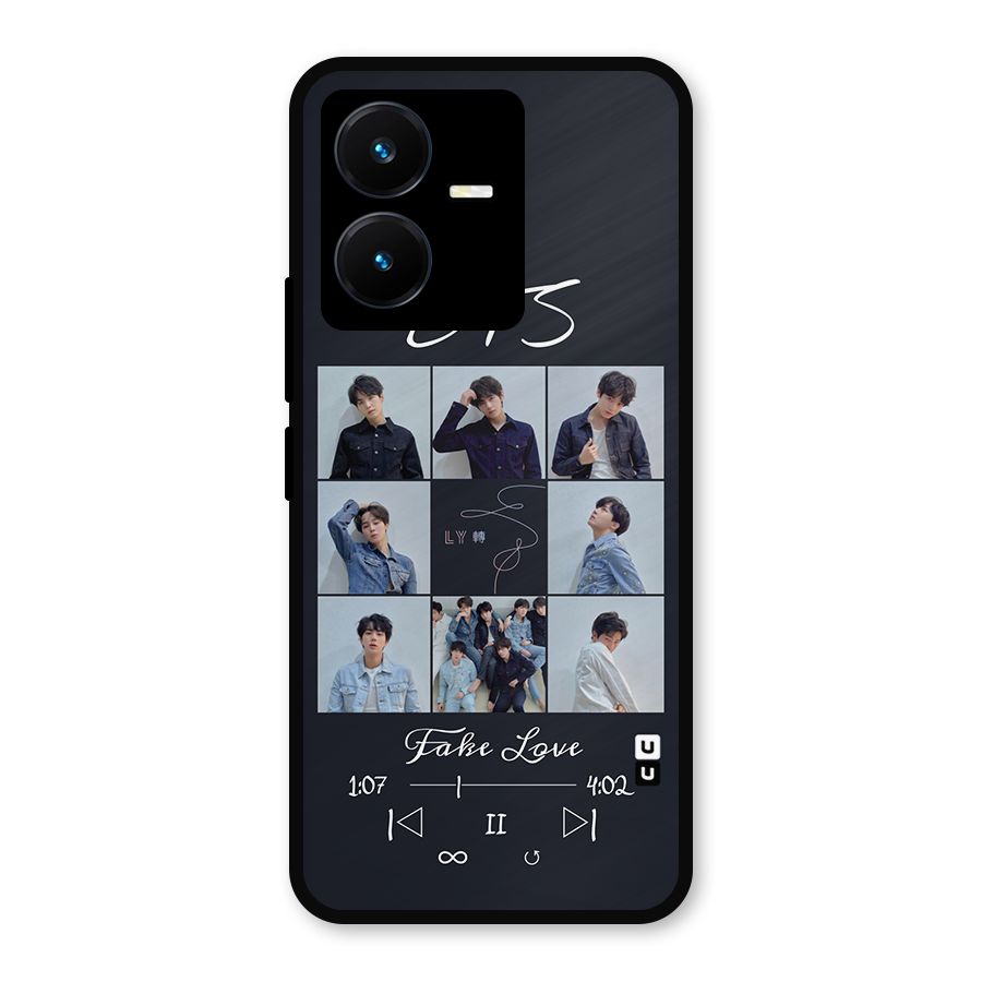 BTS Fake Love Metal Back Case for Vivo Y22s