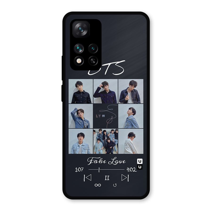 BTS Fake Love Metal Back Case for Xiaomi 11i Hypercharge 5G