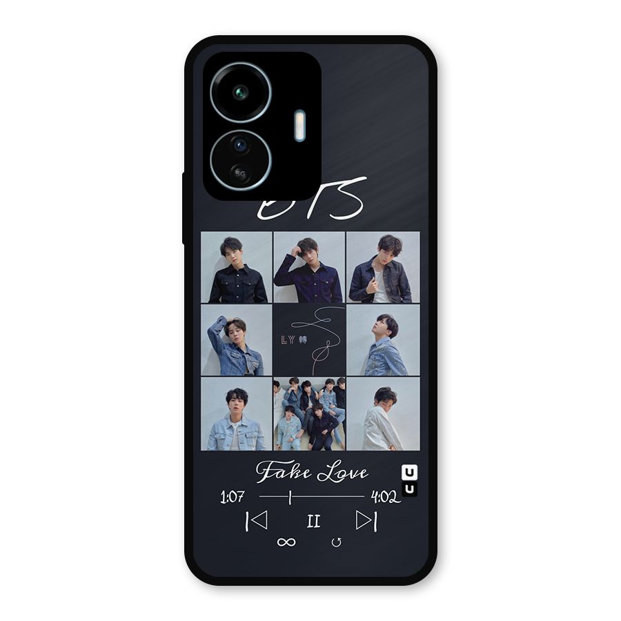 BTS Fake Love Metal Back Case for vivo iQOO Z6 Lite 5G