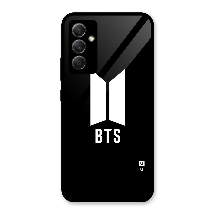 BTS Logo Black Glass Back Case for Galaxy A34