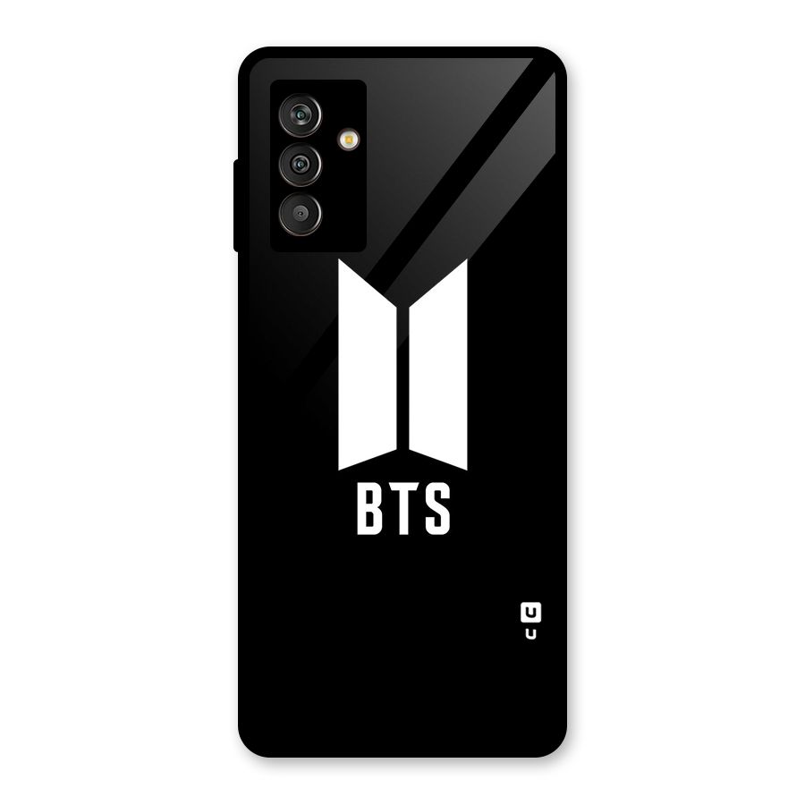 BTS Logo Black Glass Back Case for Galaxy M13