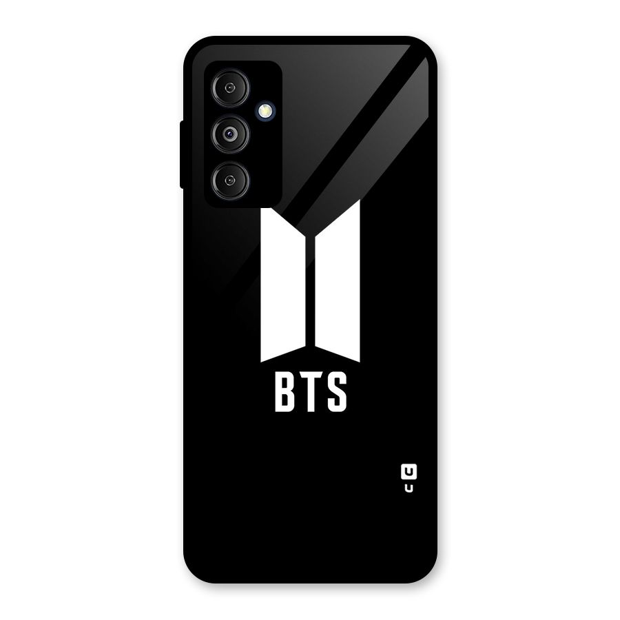 BTS Logo Black Glass Back Case for Galaxy M14 5G