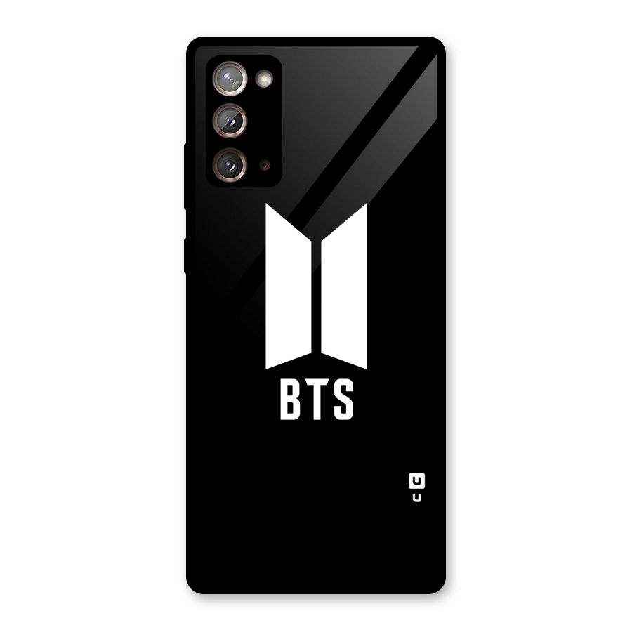 BTS Logo Black Glass Back Case for Galaxy Note 20