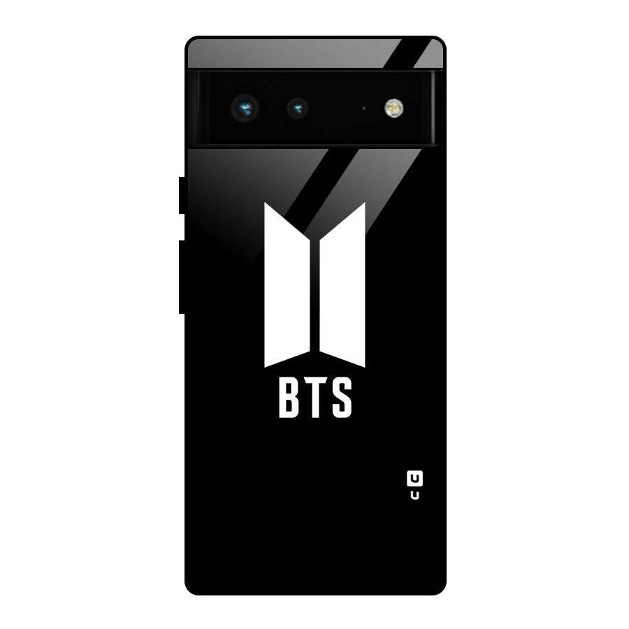 BTS Logo Black Glass Back Case for Google Pixel 6