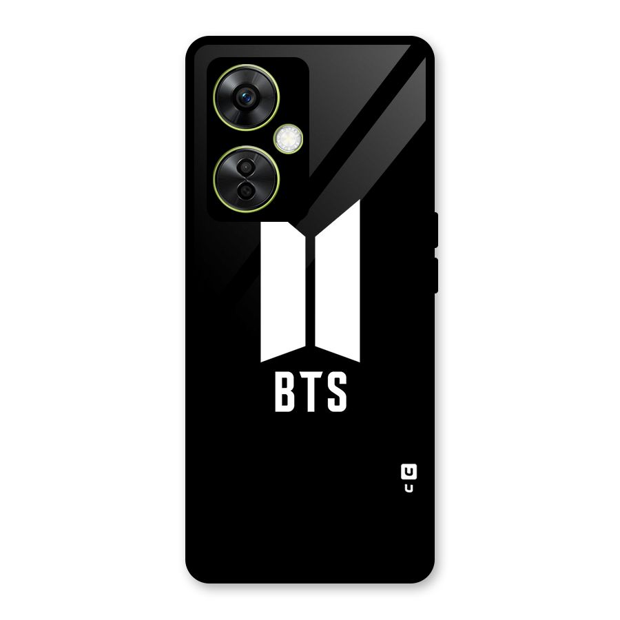 BTS Logo Black Glass Back Case for OnePlus Nord CE 3 Lite