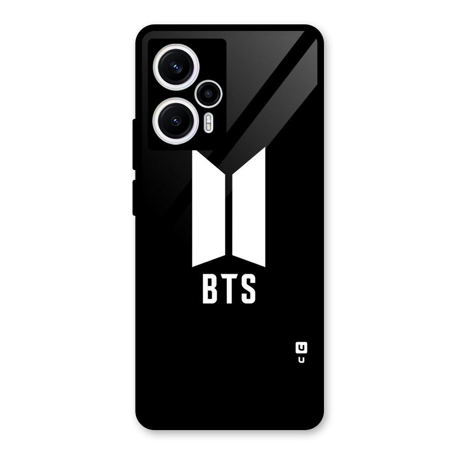 BTS Logo Black Glass Back Case for Poco F5