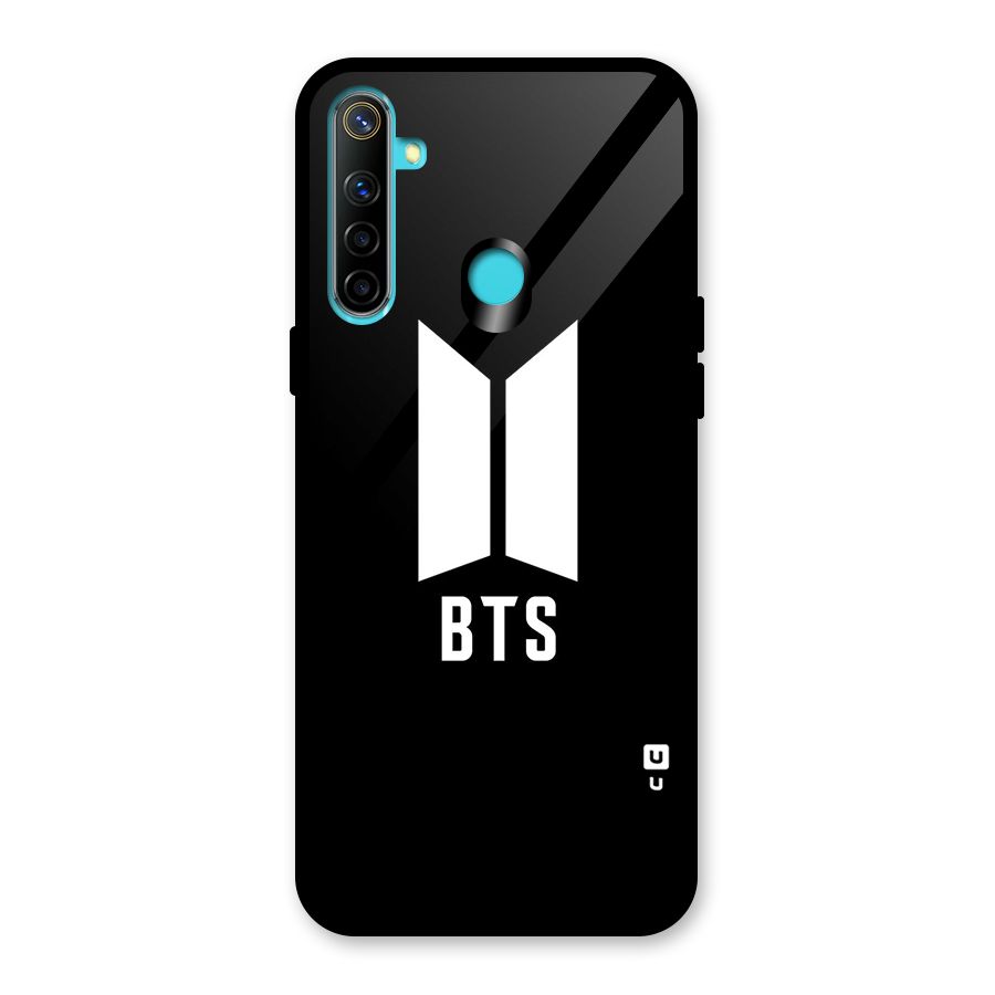 BTS Logo Black Glass Back Case for Realme 5