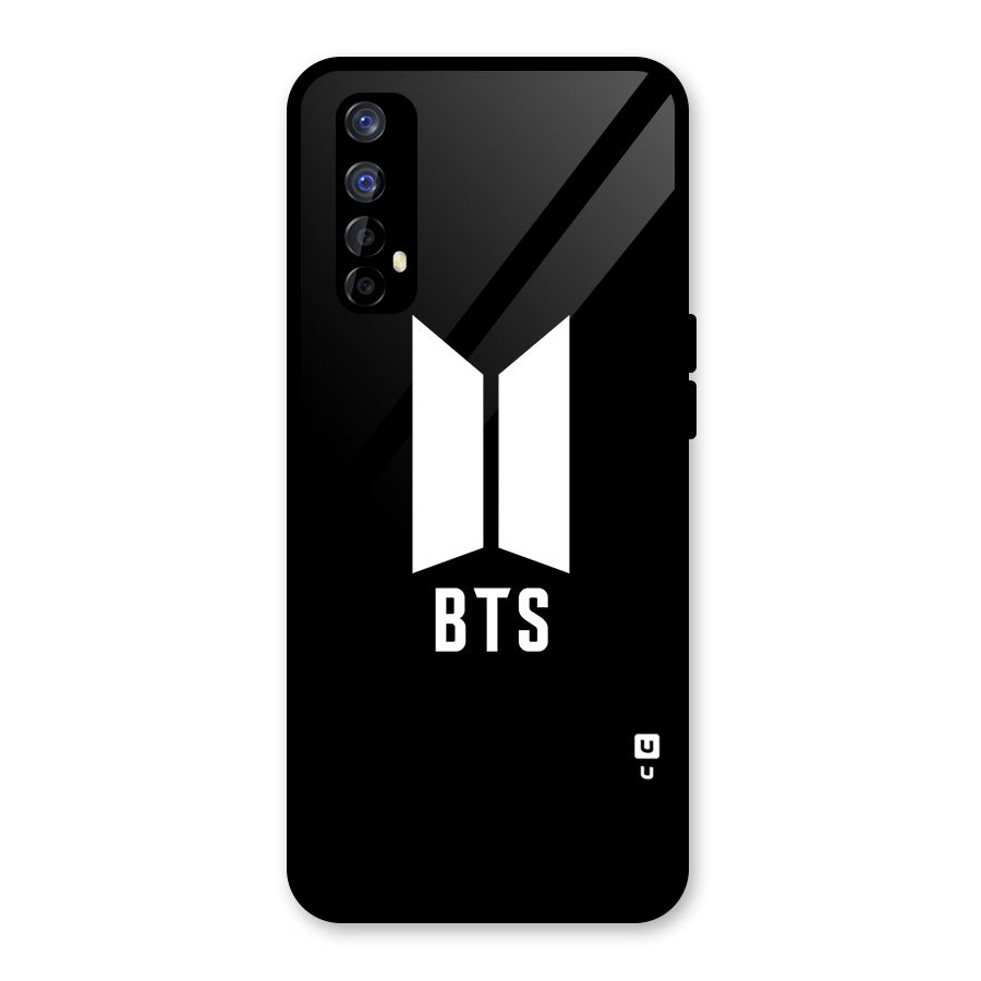 BTS Logo Black Glass Back Case for Realme 7