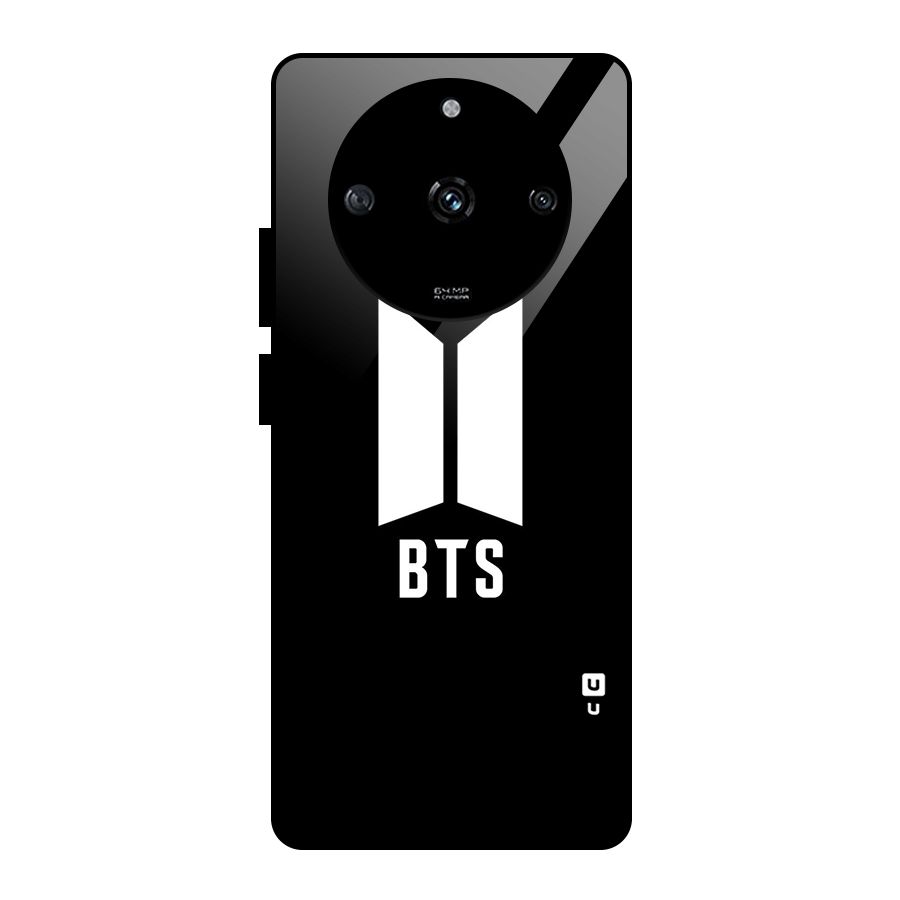 BTS Logo Black Glass Back Case for Realme Narzo 60 5G